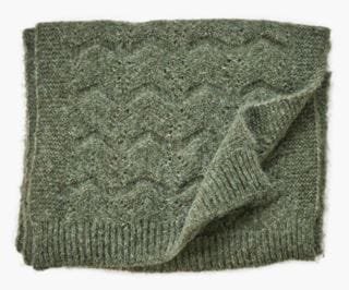 Leona knitted scarf oliivinvihreä