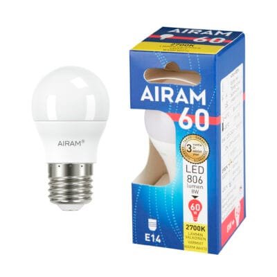 Led-lamppu Airam E14 Long, 2700K, 8 W / 806 lm