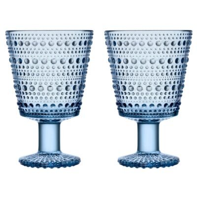 Iittala Kastehelmi viskilasi  jalallinen 26 cl 2 kpl aqua