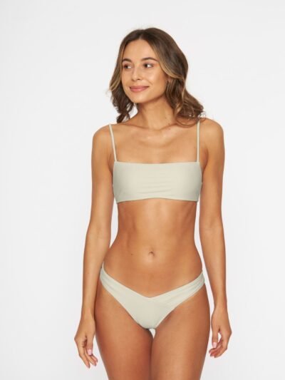 Sanur Bandeau Bikini Top Shell White