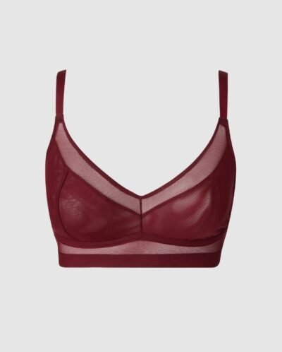 Mesh Support+ Bralette Burgundy