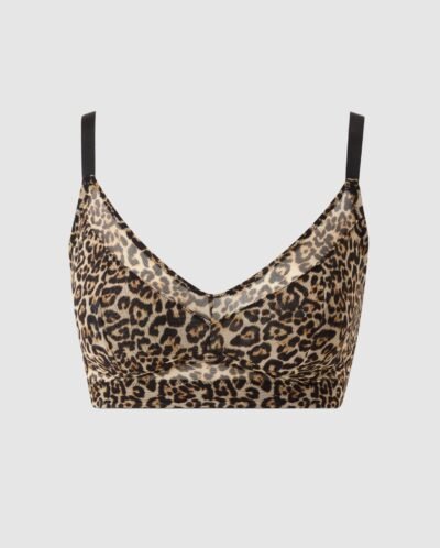 Mesh Support+ Bralette Leopard Brown