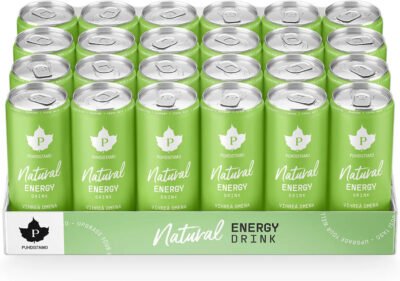 Puhdistamo Natural Energy Drink - Vihreä Omena - Energiajuoma 24 x 330ml