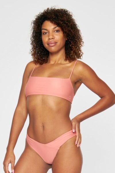 Sanur Bandeau Bikini Top Coral