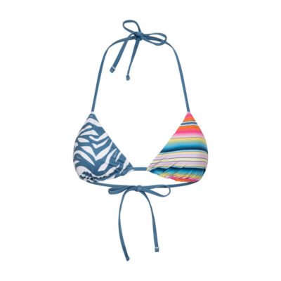 Reversible Bikini Top Blue/White