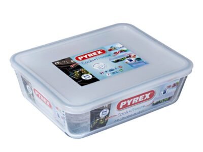 Lämmönkestävä säiliö Pyrex Cook & Freeze 25x19cm, 2,6L.