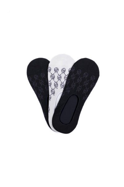 3-Pack No Show Socks 2 Black & 1 White