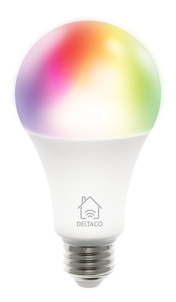 Deltaco Smart Home SH-LE27RGB -älylamppu, RGB, E27, 7W, Wi-Fi