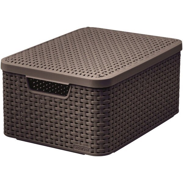 Curver Rattan Style -laatikko tavaroille, 39,3x29,3x18,7 cm