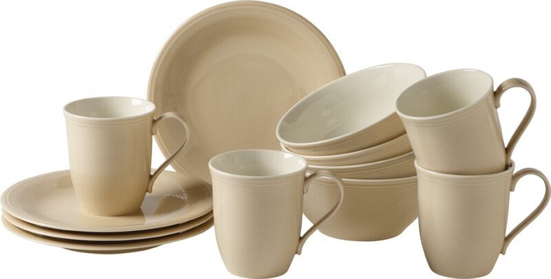 Villeroy&Boch Color Loop Sand aamiaisastiasetti, 12 osaa