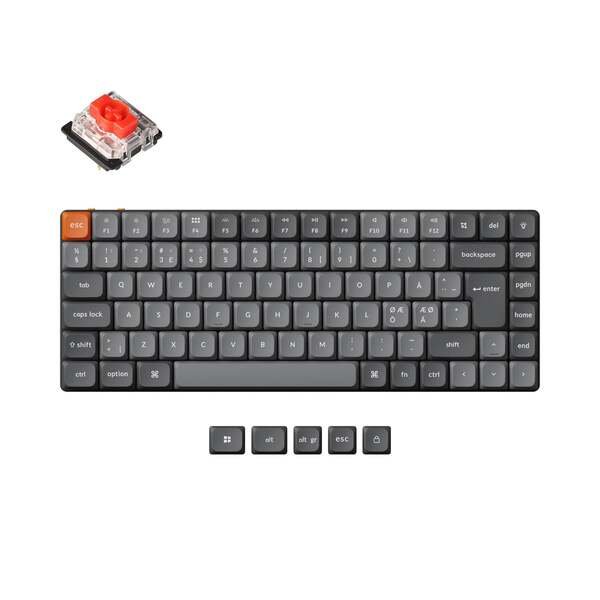 Keychron K3 MAX Tri-Mode Hot Swap QMK/VIA Gateron Low Profile Red -langaton näppäimistö