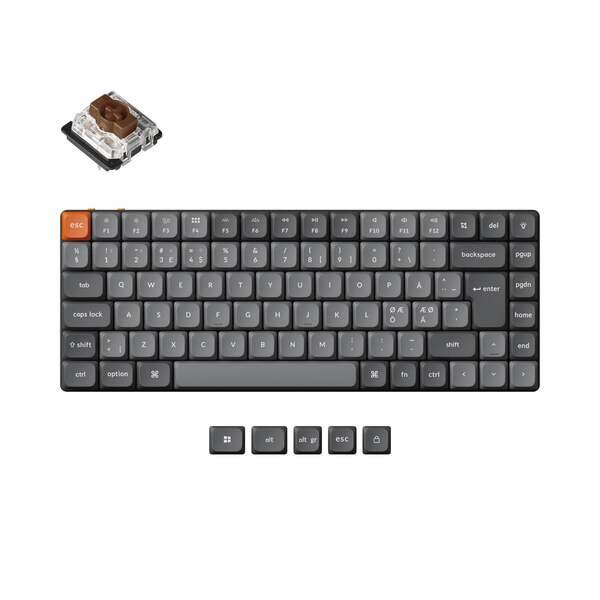 Keychron K3 MAX Tri-Mode Hot Swap QMK/VIA Gateron Low Profile Brown -langaton näppäimistö