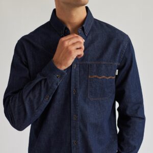 Horssten Shirt Dark Blue Denim