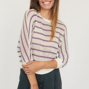 Boddam Top Lilac Stripes