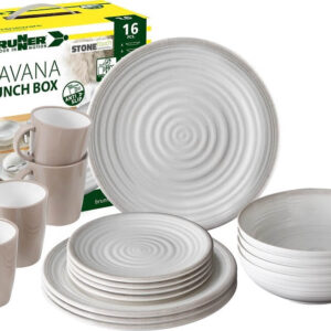 Melamiiniastiasto Savana, liukueste, 16 osaa, Brunner