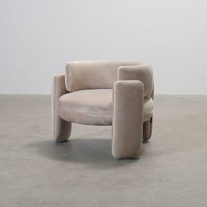 Richmond Interiors samettinen nojatuoli beige