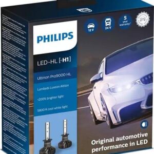 Led-polttimo, H1 Ultinon Pro9000, pari, Philips