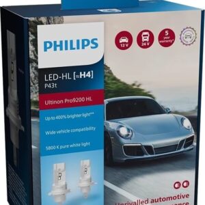 Led-polttimo, H4, Ultinon Pro9200, pari, Philips