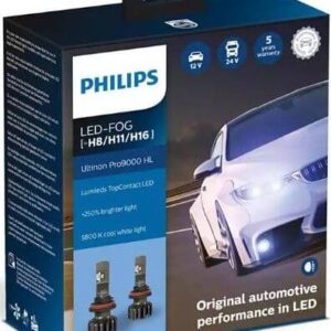 Led-polttimo, H8 / H11 / H16 Ultinon Pro9000 HL, pari, Philips
