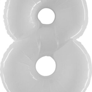 Isot numerofoliopallot, Valkoiset Shiny, 100cm-8
