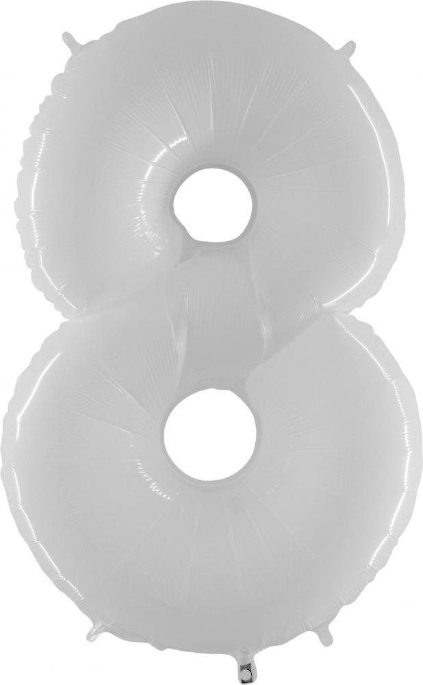 Isot numerofoliopallot, Valkoiset Shiny, 100cm-8