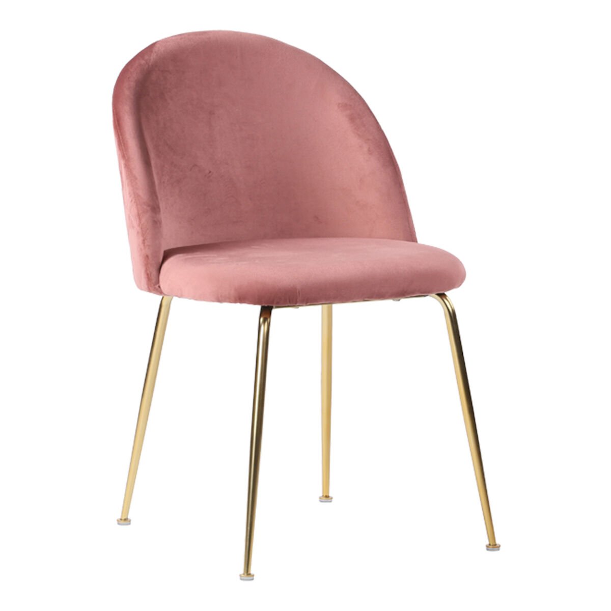 House Nordic Geneve samettituoli roosa, messinki jalat