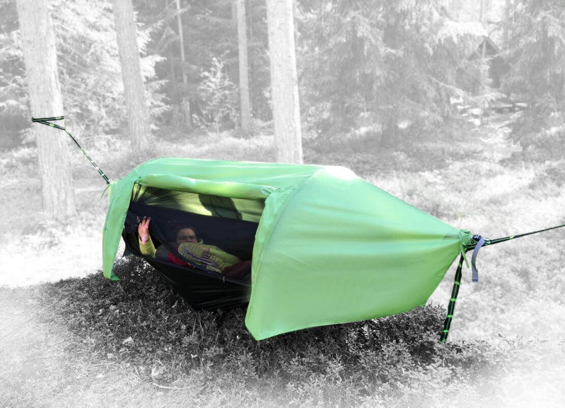 Riippumatto ja teltta Rain Hammock, vihreä, Out-Zone
