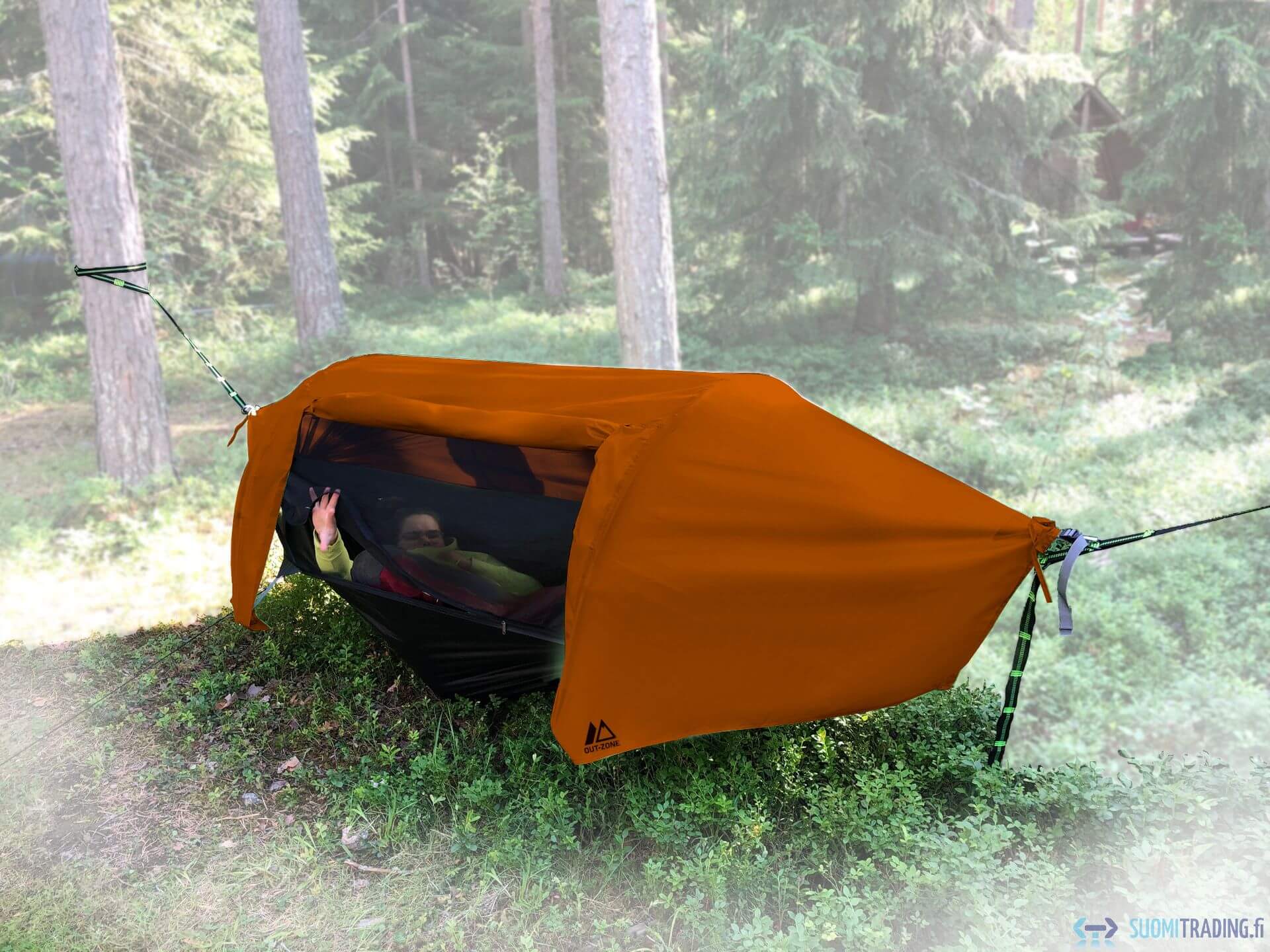 Riippumatto ja teltta Rain Hammock, ruskea, Out-Zone