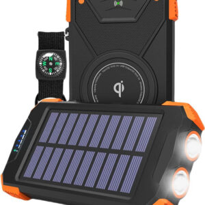 Varavirtalähde aurinkopaneelilla ja langattomalla latauksella 10000 mAh, Blavor Solar