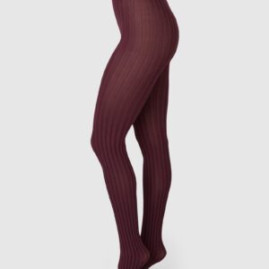 Hilda Stripe Tights Red