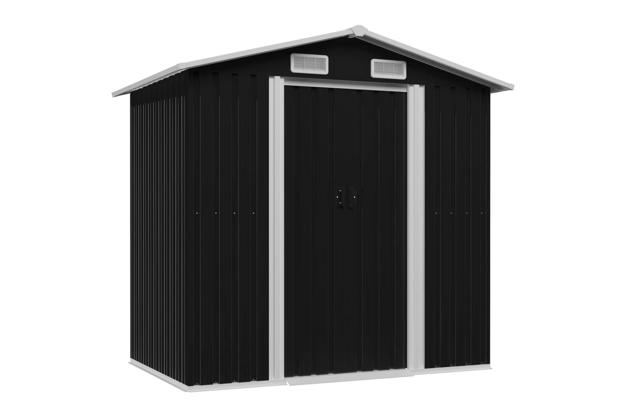 Puutarhan varastovaja antrasiitti teräs 204x132x186 cm -