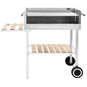 XXL BBQ-vaunuhiiligrilli ruostumaton teräs 2 hyllyllä -