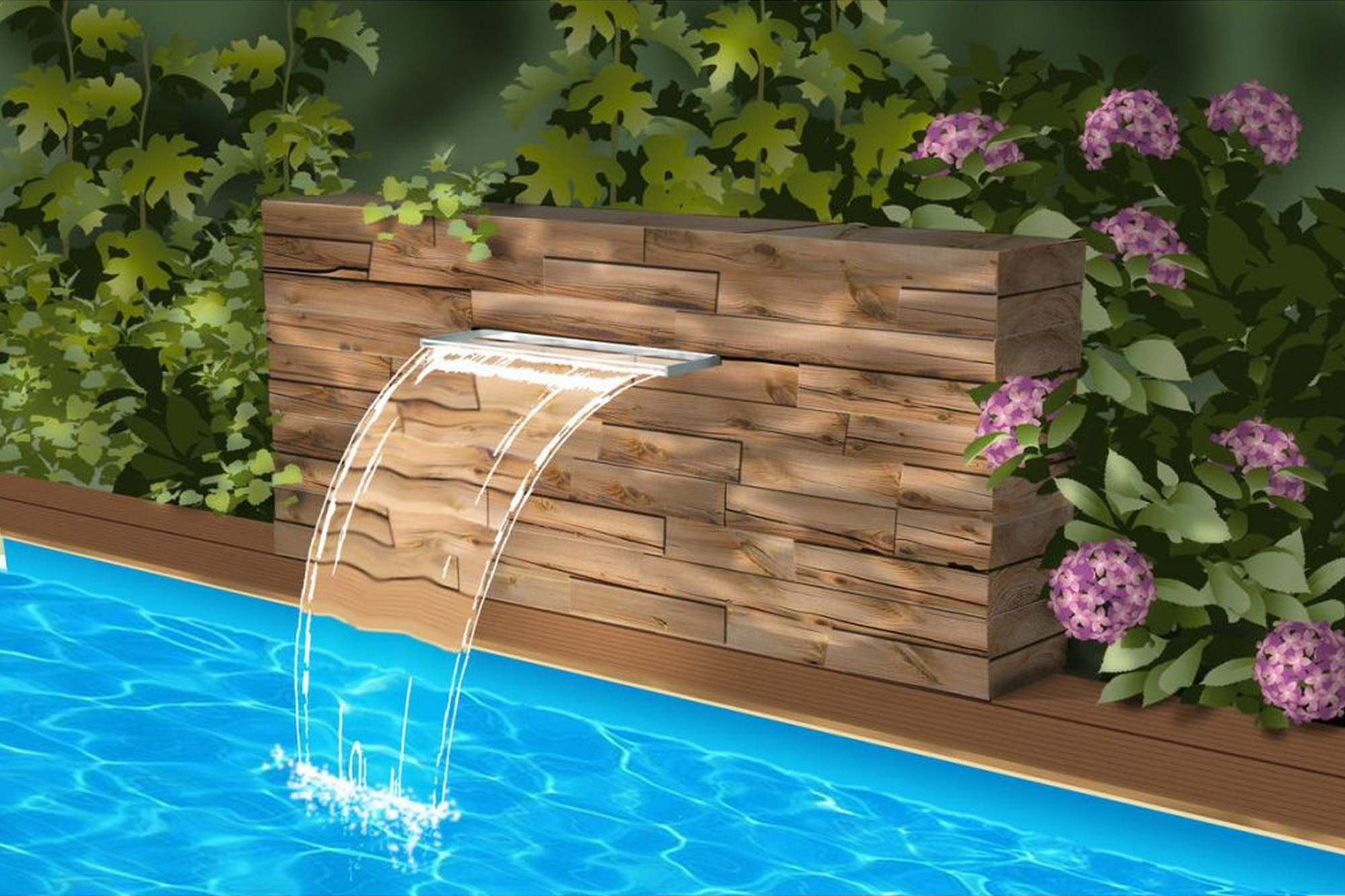 Ubbink Vesiputous Niagara LED 30 cm läpikuultava -