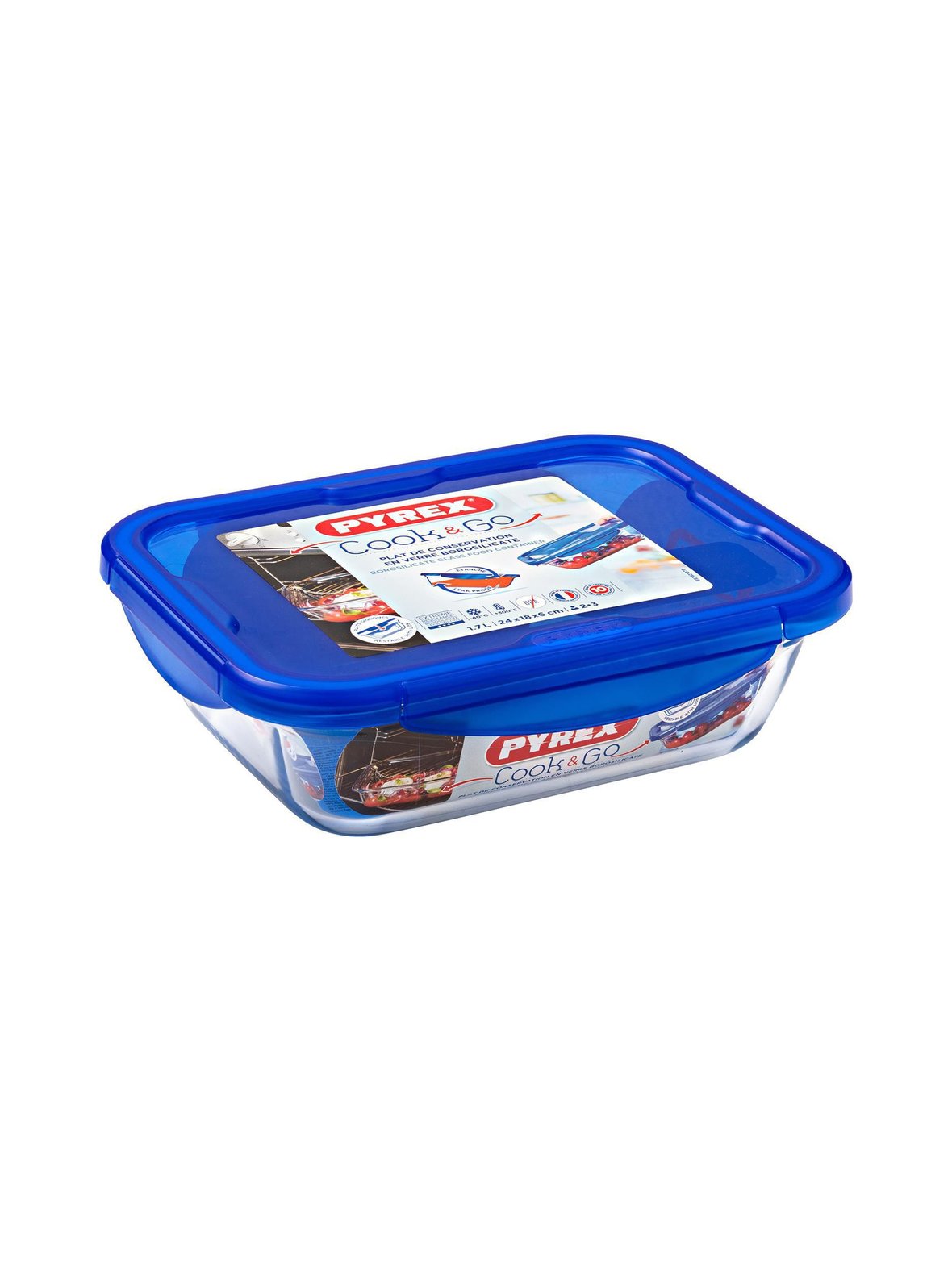 Cook & go -kannellinen säilytysrasia 1,7 l