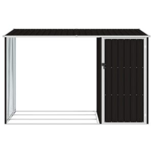 Puutarhan polttopuuvaja ruskea 245x98x159cm galvanoitu teräs -