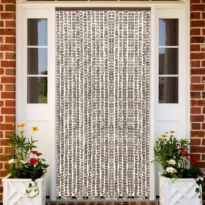 Hyönteisverho harmaanruskea ja valkoinen 100x220 cm Chenille - Taupe