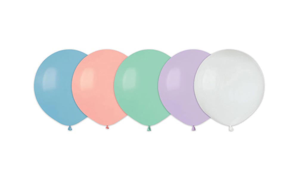 Pastelliset Ilmapallot, 48cm, 5kpl