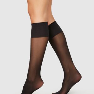 Elin Premium Polvisukat 2-Pack Musta