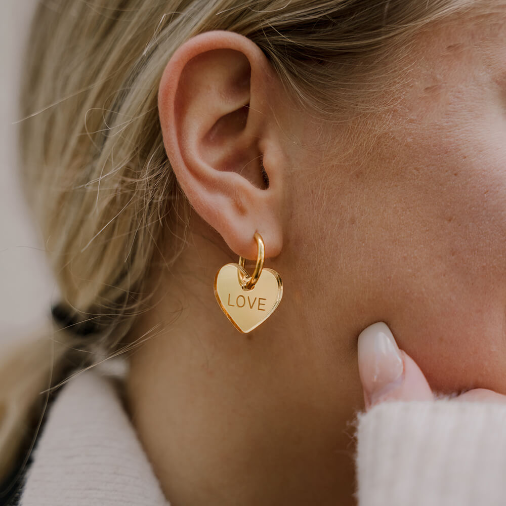 Heart Golden Korvakorut