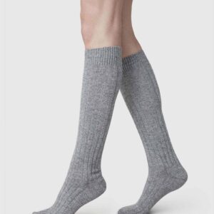 Bodil Chunky Knee-Highs Grey