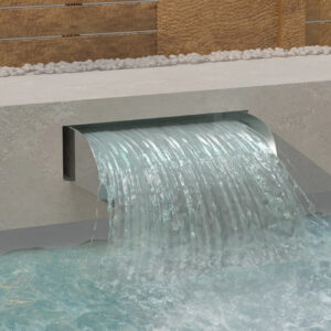 Vesiputous LED-valoilla 304 ruostumaton teräs 60x34x14 cm - Hopea