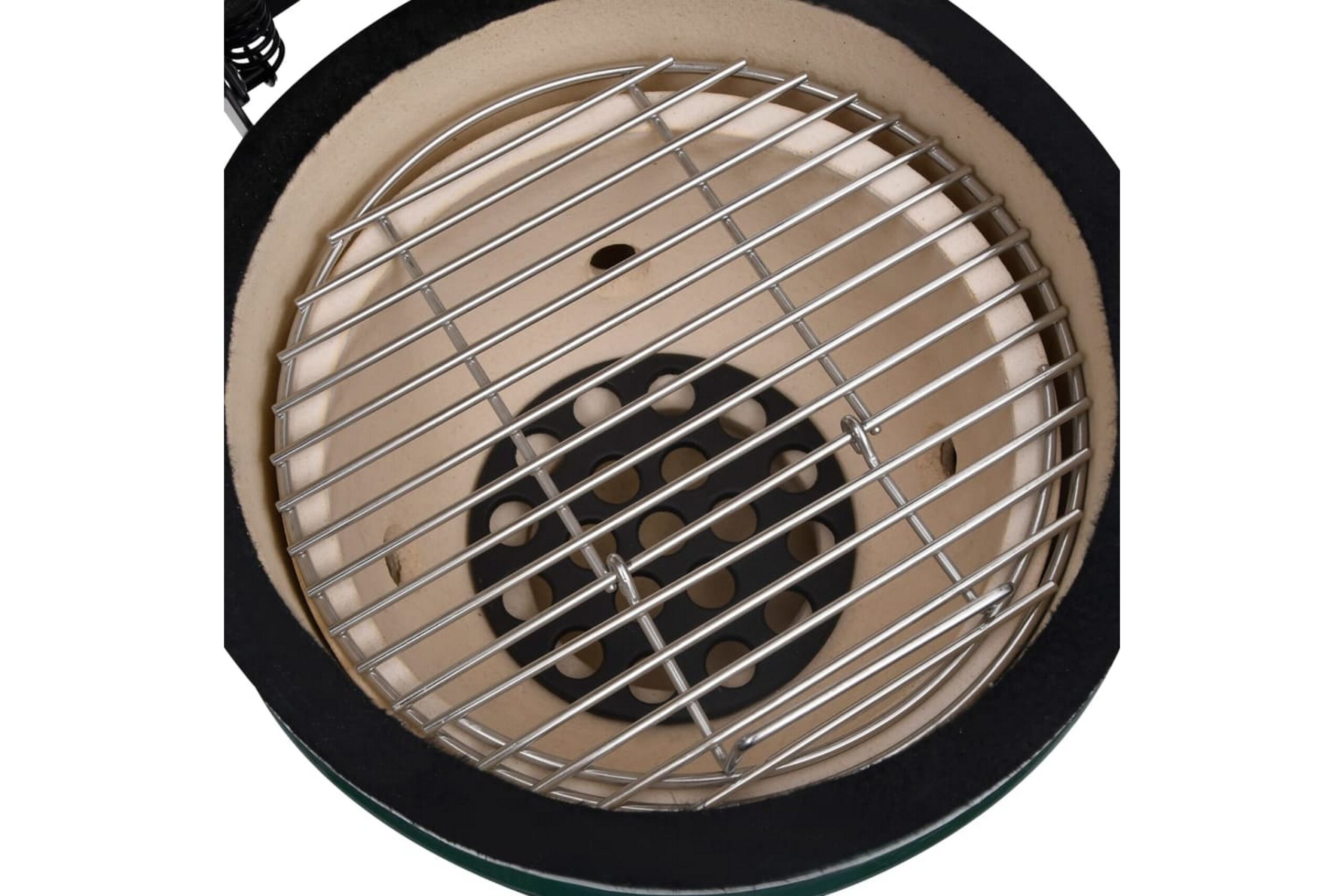 Kamado 2-in-1 grilli/savustin keramiikka 56 cm vihreä - Vihreä