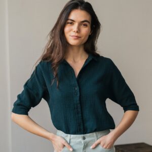 Guguan Kauluspaita Tumma Turkoosi
