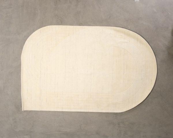 Layered Circular villamatto valkoinen 220 x 350 cm