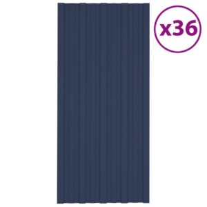 Kattopaneeli 36 kpl galvanoitu teräs antrasiitti 100x45 cm -