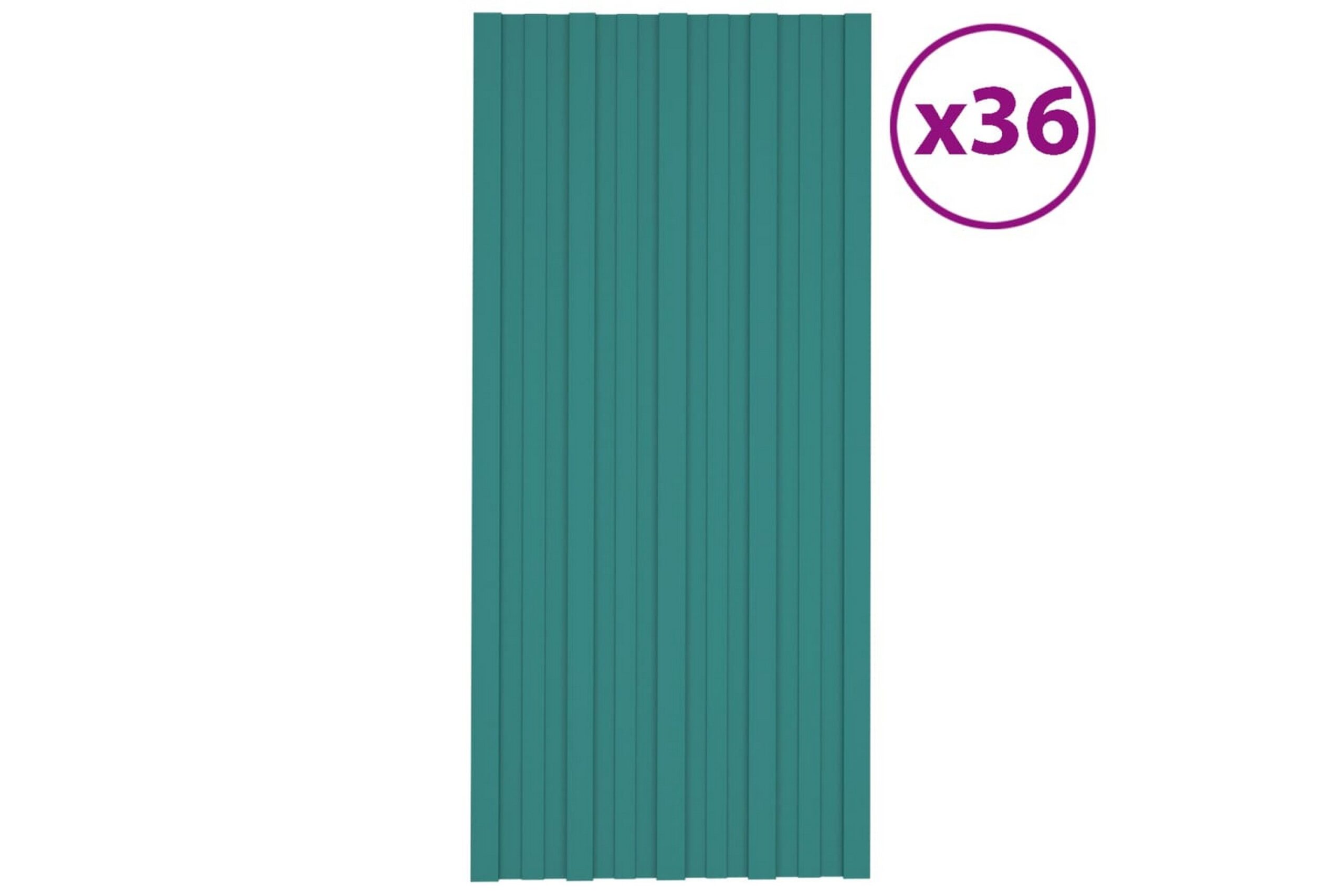 Kattopaneeli 36 kpl galvanoitu teräs vihreä 100x45 cm -