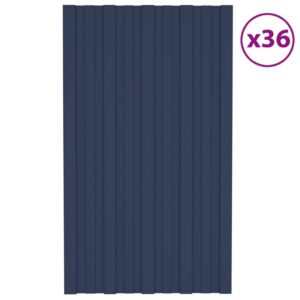 Kattopaneeli 36 kpl galvanoitu teräs antrasiitti 80x45 cm -