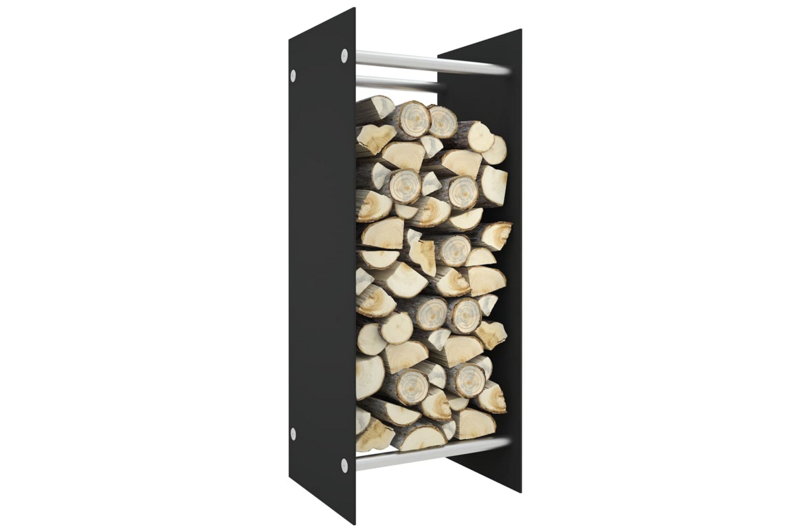 Polttopuuteline musta 40x35x100 cm karkaistu lasi -