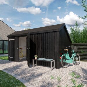 PLUS Multi Puutarhavaja 10,5 m² - 2 moduulia tuplaovella - Harmaa