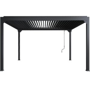Pergola Premium Avattavat lamellit - Harmaa